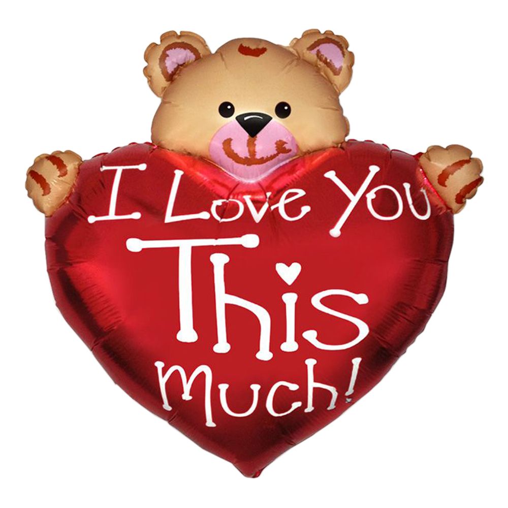 FM (38&#39;&#39;/97 см) Фигура, Мишка Я тебя люблю / Bear Love / 1 шт