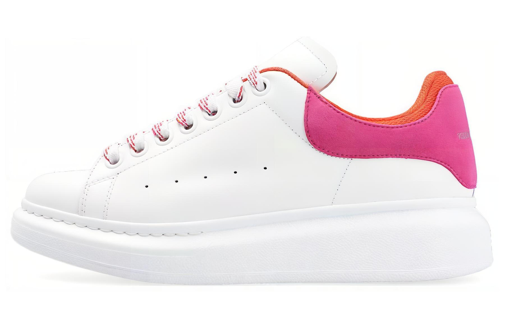 Alexander McQueen Oversized Low Top Sneakers "White Rose Pink" Women"s