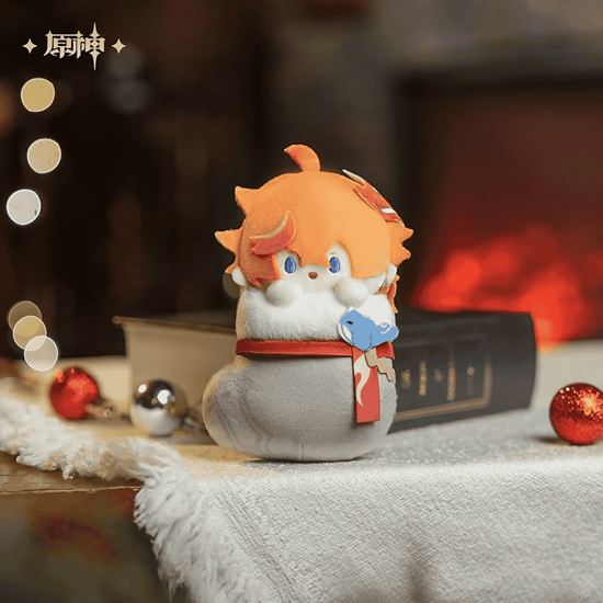 Плюшевая игрушка брелок Genshin Impact Tartaglia/Childe Cozy Winter Gathering / Геншин Импакт Тарталья/Чайлд Предвесники Фатуи 13 см