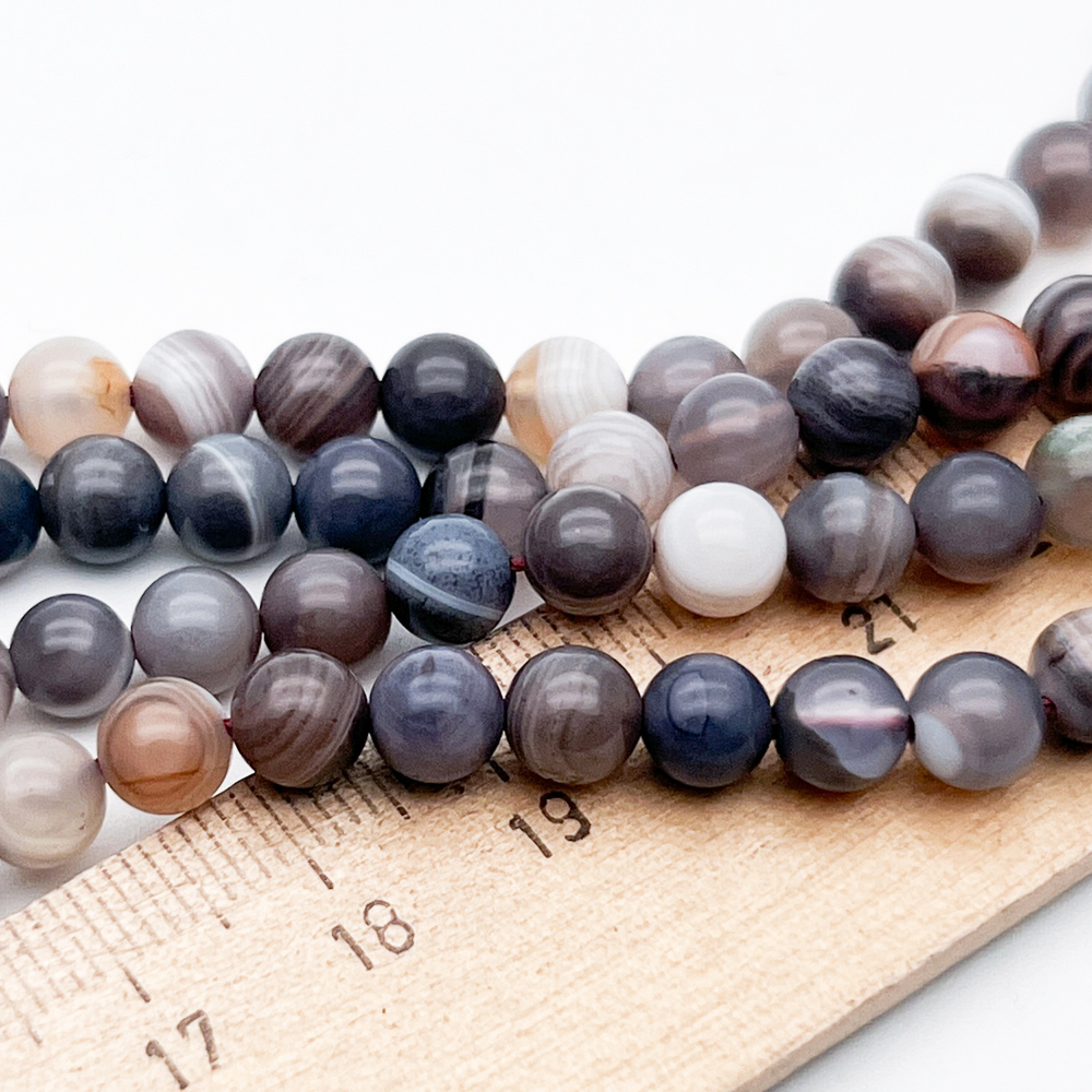 Агат бусины, диаметр около 6,2-6,4 мм, цена за 15 шт (1/4 нити)