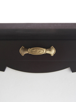 Полка  "Комодик" серая с лепниной и белой патиной, 50х15см.