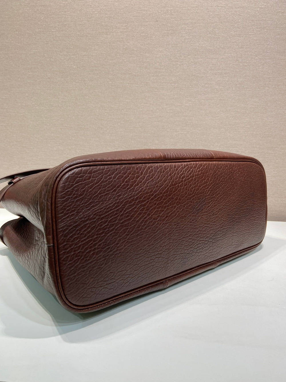 Prada Buckle Leather Bag With Belt 48 cm