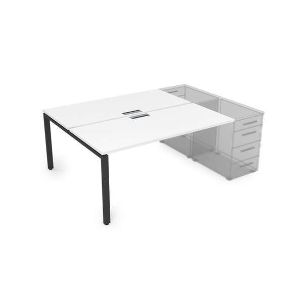 СТБ-П.979 Стол системы БЕНЧ на 2 рабочих места, приставной (1400*1435*750)