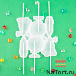 Силиконовая форма для леденцов «Школьный набор»