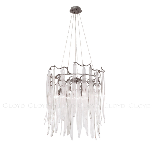 Люстра Cloyd SULAWESI C8 / Ø61 см - серебро темн. - прозрачн. стекло (арт.10394)