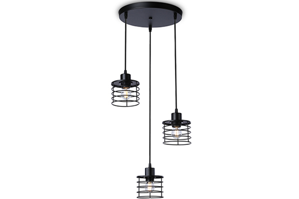 TR8081/3 BK черный E27*3 max 40W D372*1170