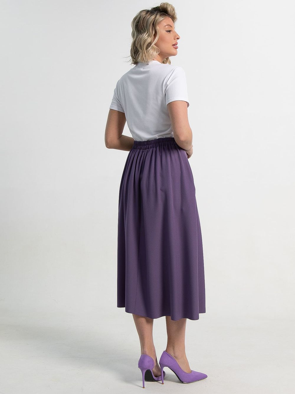 Юбка миди Мариэтта (фиолетовая) Ю14389-16М LT Collection
