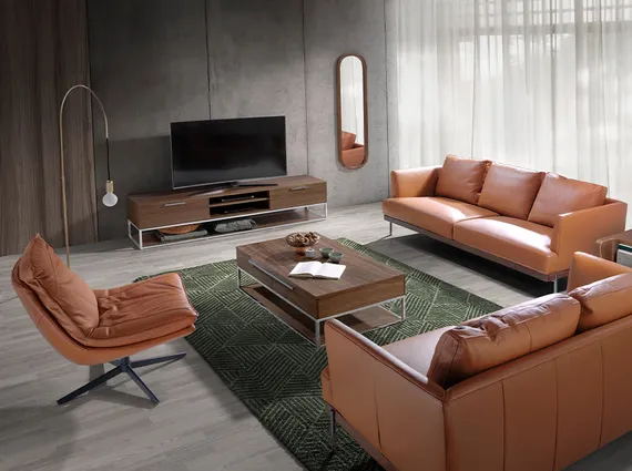 Кресло Angel Cerda 5096 коричневая кожа