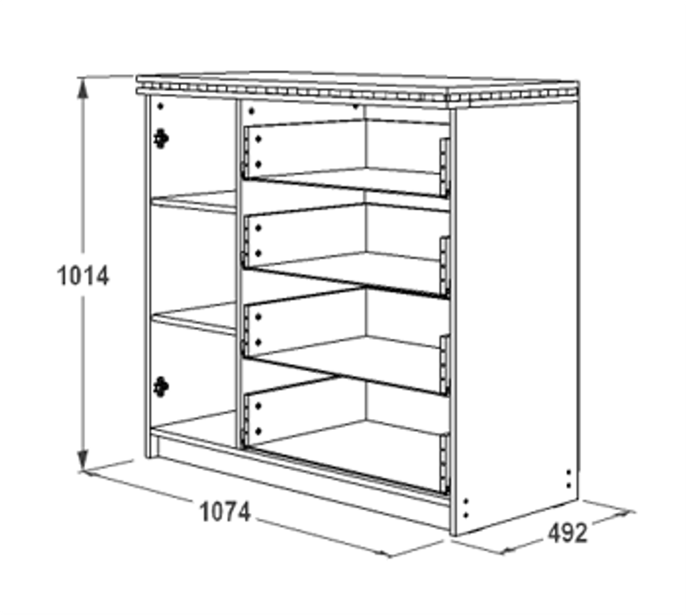 Комод «Ольга-13» № 2 (ясень анкор темный/ясень анкор светлый), ЛДСП, Фант-мебель, г. Волжск