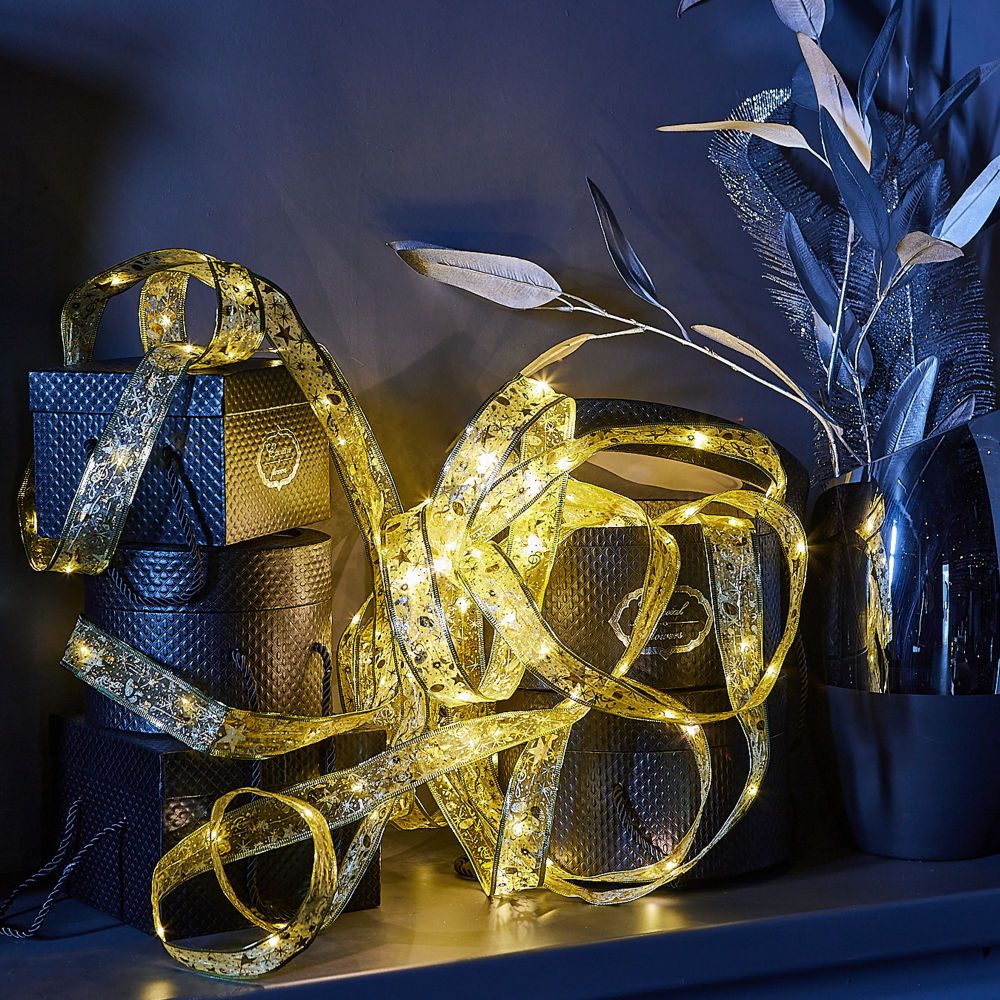 ULD-S1000-100-SCB-3AA WARM WHITE IP20 RIBBON Гирлянда светодиодная Лента на батарейках 3AA не в-к. 10м. 100 светодиодов. Теплый белый свет. Провод медный. TM Uniel