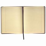 Блокнот БОЛЬШОЙ ФОРМАТ (200х252 мм) В5, BRAUBERG "Income", кожзам, 128 л., клетка, черный, 125204