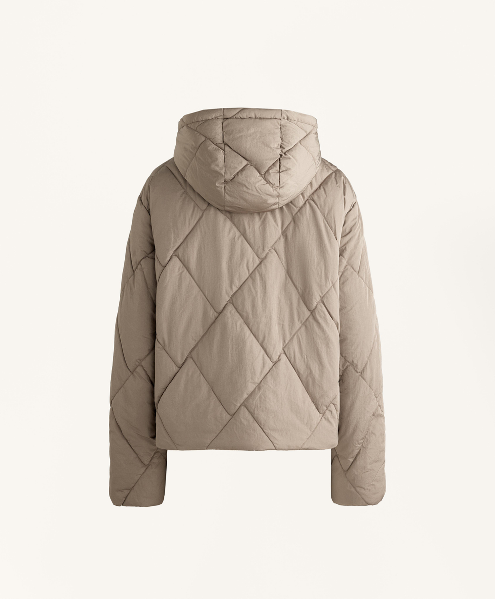 Oysho Водоотталкивающая утепленная куртка Primaloft®, темно-серый