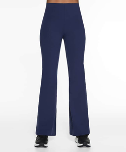 OYSHO Компрессионные брюки клеш Flare Compressive Raise Up, темно-синий