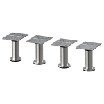 Ножки - IKEA CAPITA, 9 см, нержавеющая сталь, КАПИТА ИКЕА