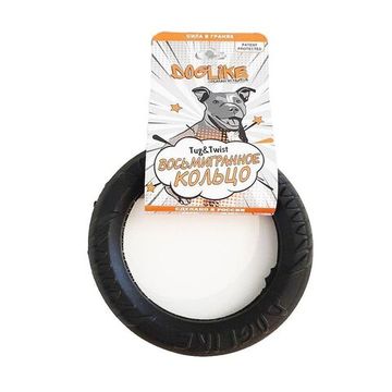 Doglike Tug & Twist Игрушка для собак Кольцо 8-гранное, черное