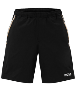Мужские теннисные шорты BOSS x Matteo Berrettini Signature Stripes And Logo Shorts - black