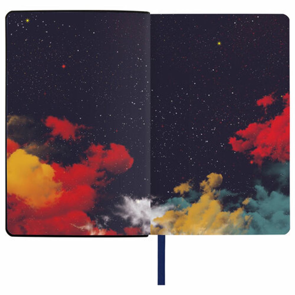 Ежедневник недатированный А5 (138х213 мм), BRAUBERG VISTA, под кожу, гибкий, 136 л., "Sky boat", 112042