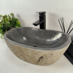 Каменная раковина из речного камня RS-04937 (49*30*16) 0856 из натурального камня