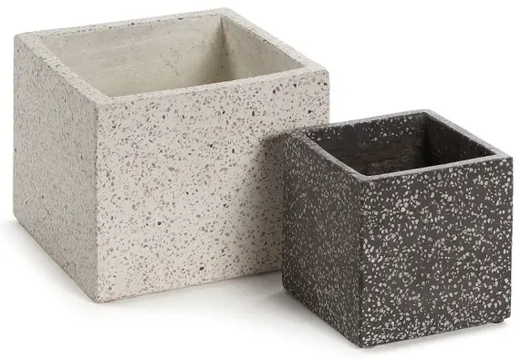 Набор из 2-х квадратных кашпо Bransc