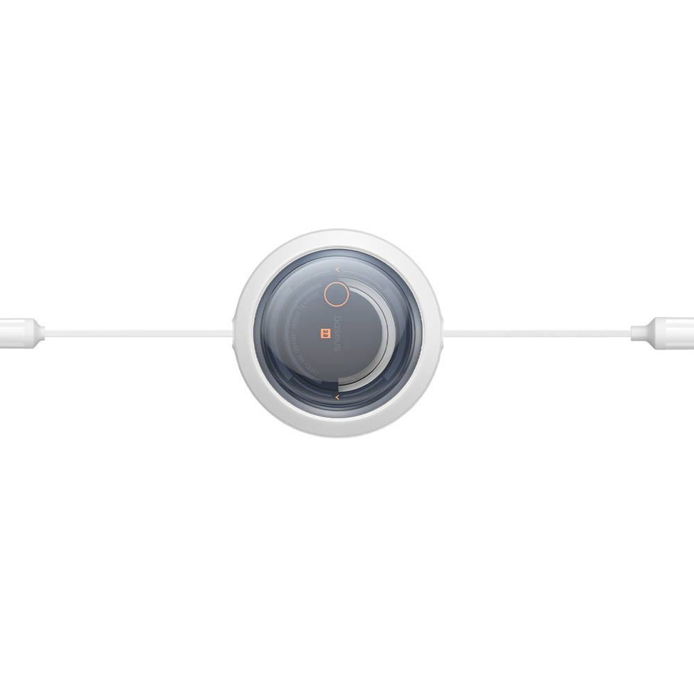 Кабель USB-A - C+L+M Baseus Free2Draw Retractable Crystal Charging+Data 3.5A 1.1m - Moon White