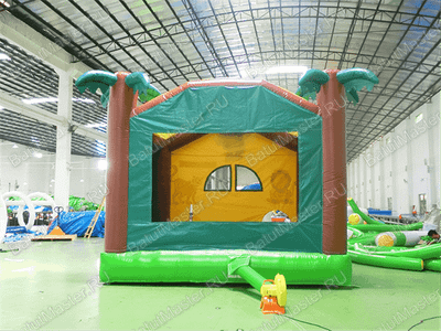 Коммерческий надувной батут "Джунгли" с крышей