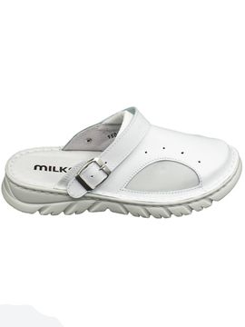 15 | "Kina" | Белые женские медицинские сабо натуральная кожа