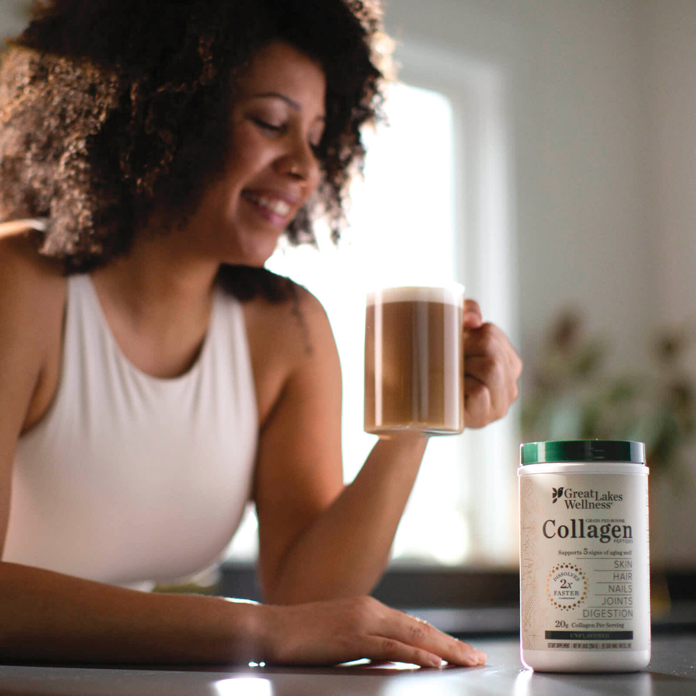 Great Lakes Wellness, Быстрорастворимые пептиды коллагена, Daily Wellness, без добавок, 454 г (16 унций)