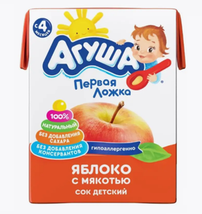 СОК АГУША ЯБЛОКО С МЯКОТЬЮ 200МЛ