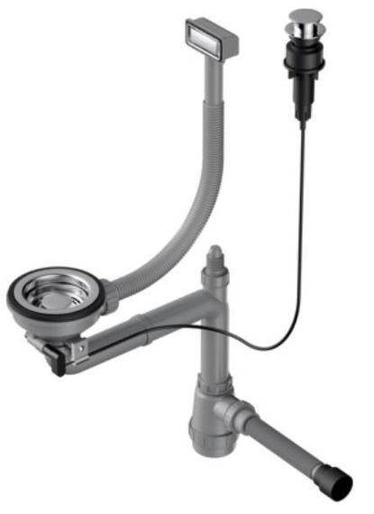 Арматура для одночашевых моек с клапаном-автомат WK-1-LG-A Omoikiri