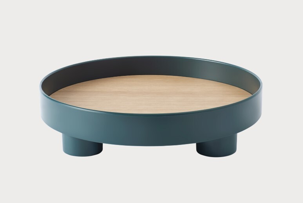 Поднос MUUTO пластик/шпон/dark green 300х300х72h коллекция PLATFORM