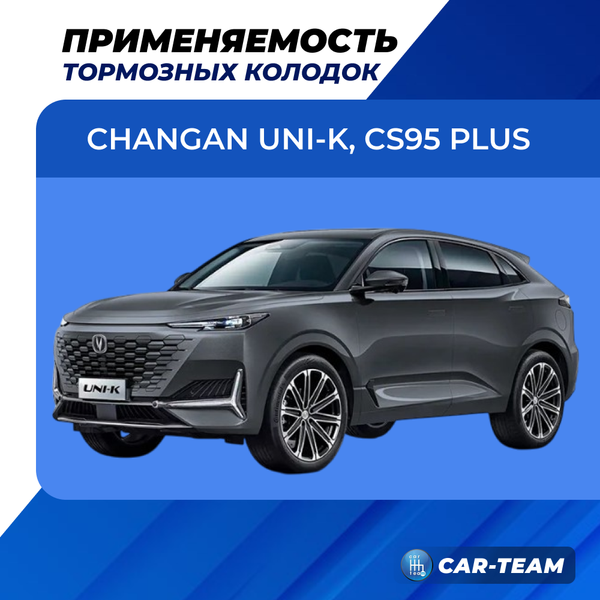 Колодки тормозные передние (керамические) Changan UNI-K, CS95 Plus (арт. ZCP-1304)