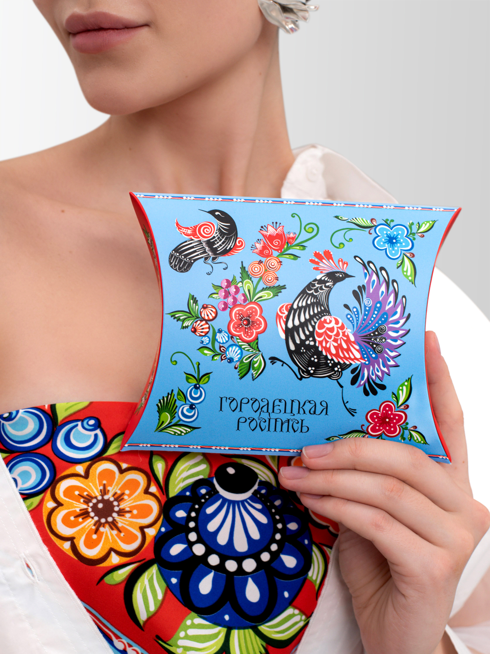 Платок «Городецкая роспись»