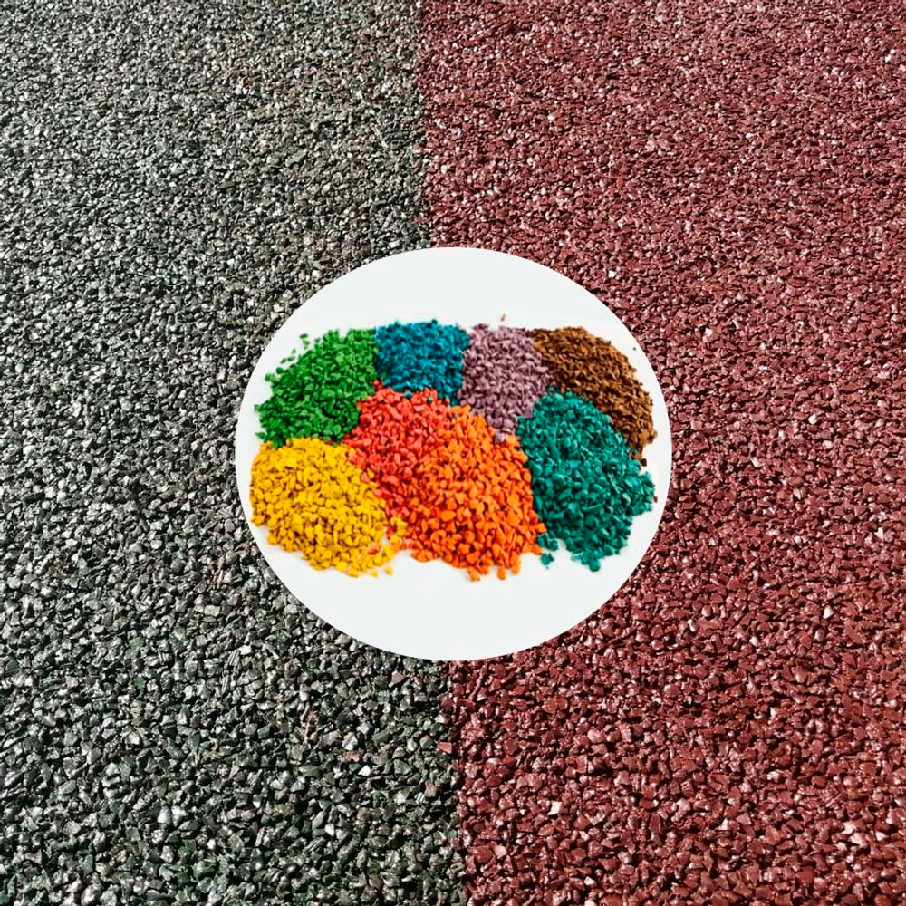 Резиновая крошка цветная