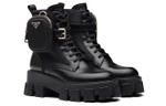 PRADA Monolith Pouch-detail Leather Boots