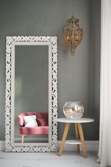 Стол журнальный ХОГ белый/дуб светлый