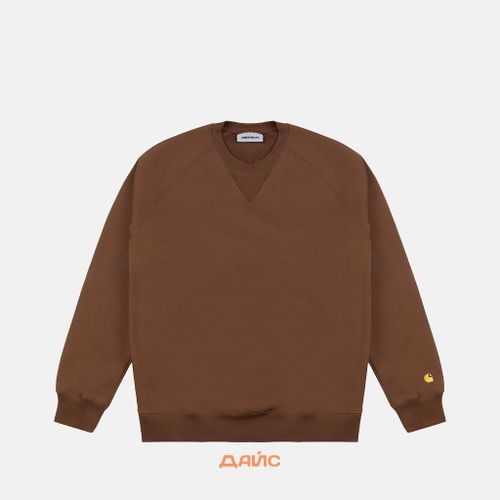 Толстовка мужская Carhartt WIP Chase Sweatshirt  артикул:I033660_chocolate - купить в магазине Дайс