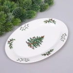 Блюдо керамическое «Ёлочка» 31,8*22*2,8см