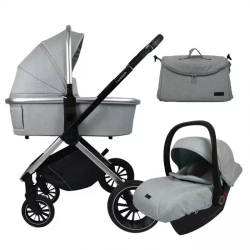 Детская модульная коляска Luxmom 750, автолюлька /выдвижная ручка /цвета
