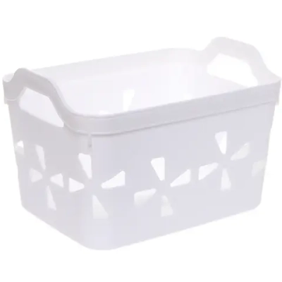 Корзина для хранения «БРУТТИ», цвет дымчатый белый, 21*15*14см (лейбл)
