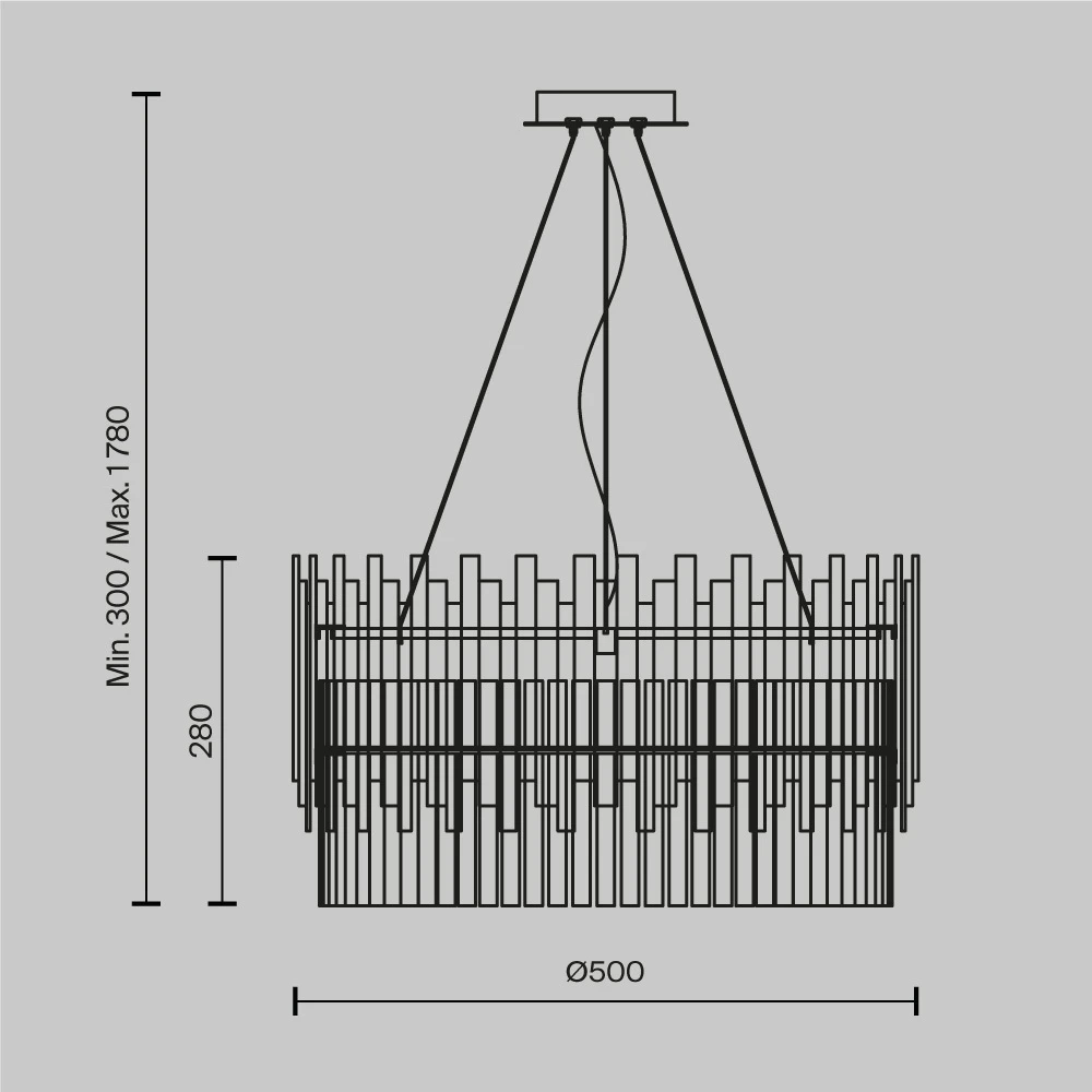 Подвесная люстра Maytoni COLISEO MOD135PL-06BS