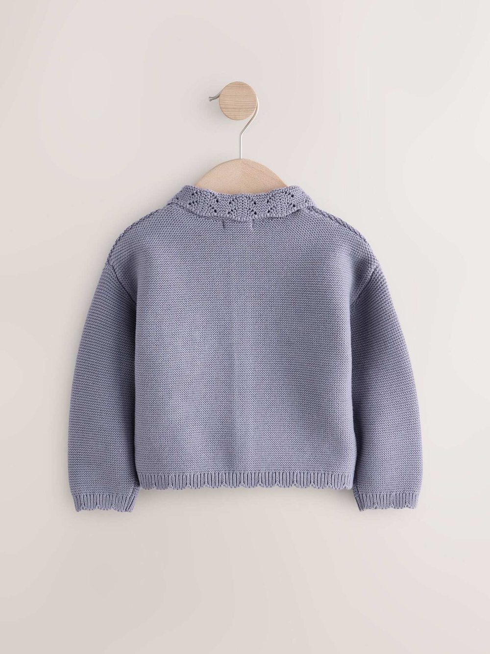 Кардиган вязаный с вышивкой для девочки Next E25-151, Сиреневый