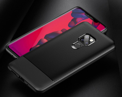 Тонкий чехол на Huawei Mate 20 в стиле карбон, серии Fit от Caseport