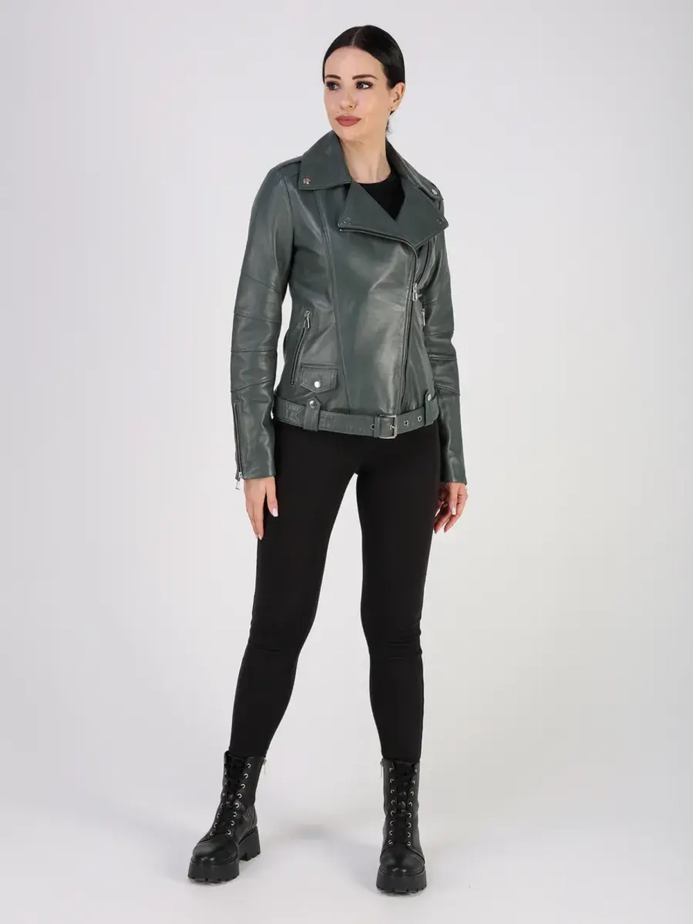 Кожаная куртка демисезонная косуха