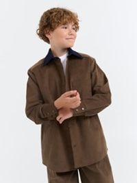 Рубашка вельветовая "Трюфель" 7+