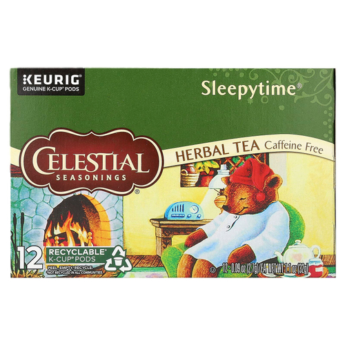 Celestial Seasonings, травяной чай, Sleepytime®, без кофеина, 12 капсул K-Cup, 32 г (1,1 унции)