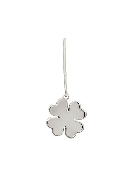Серьги Клевер из серебра, вид спереди