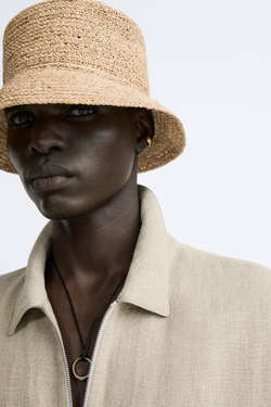 ZARA ШЛЯПА ИЗ РАФИИ, СВЕТЛО-БЕЖЕВЫЙ