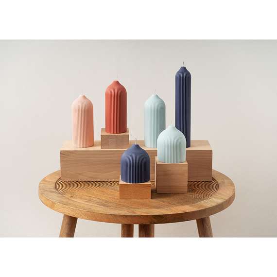 Свеча декоративная террактового цвета Edge 16,5 см