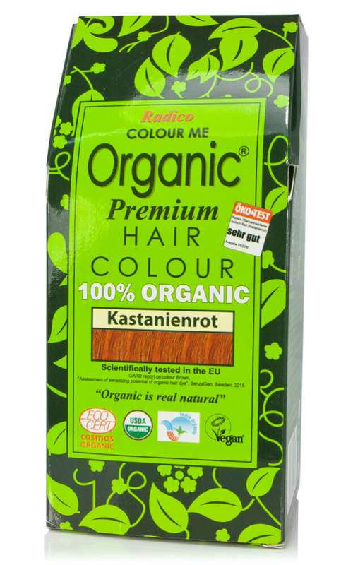 Растительная краска для волос Radico, каштаново-красный цвет., 100 гр