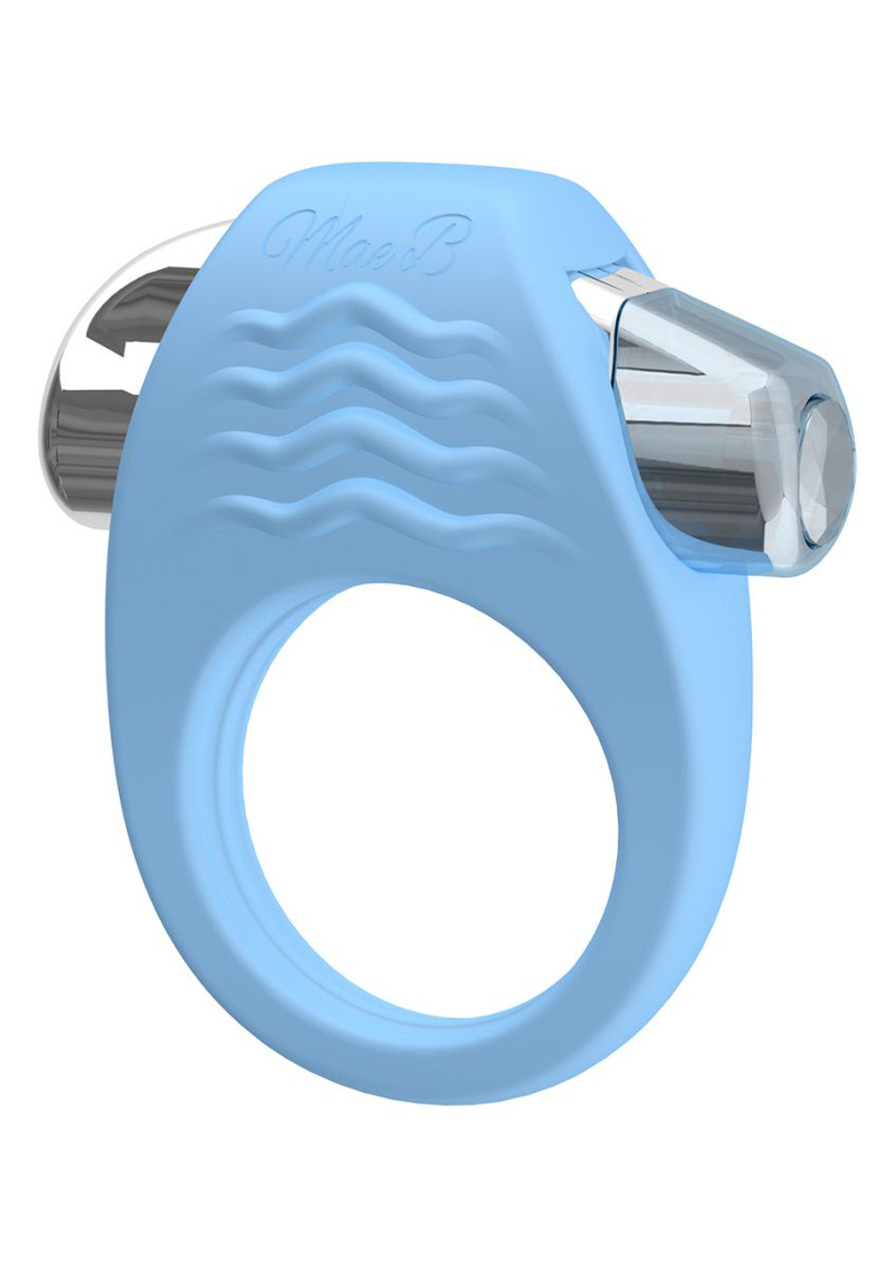 Голубое эрекционное кольцо с вибрацией Stylish Soft Touch C-ring (Цвет: голубой)